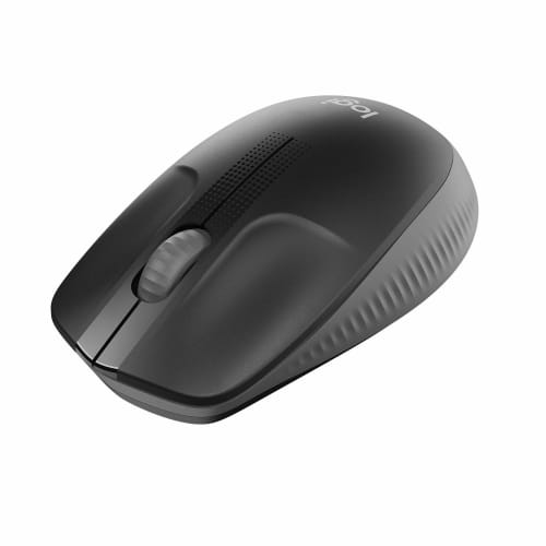 Logitech Full Size Wireless Mouse M190BK Wireless Mouse Symmetrical Wireless USB Windows Mac Chrome M190 Black