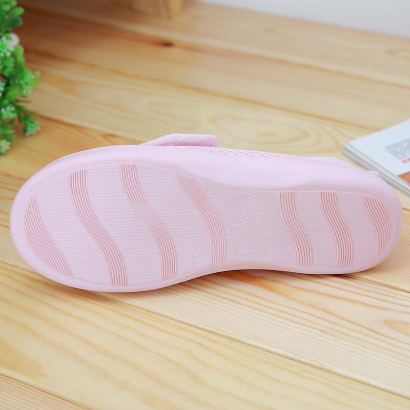 Waterproof Non-Slip Maternity Home Shoes - Breathable, Thick-Soled, Buckled Design for Spring, Summer, and Autumn.