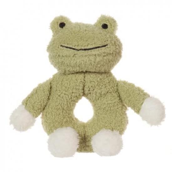 Apricot Lamb Baby Frog Soft Rattle Toy, Plush Stuffed Animal for Newborn Soft Over 0 Months (Frog, 6 Inches)