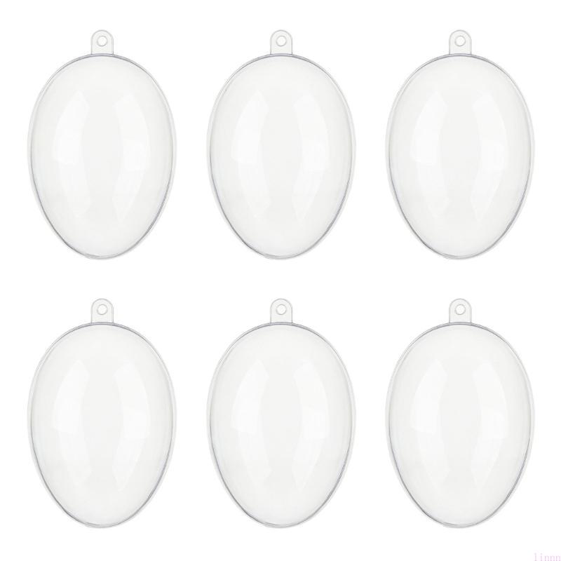 

6pcs Transparent Plastic Sphere Ornaments Fillable Baubles Christmas Tree Hanging Accessories Adornment Home Decoration 8cm
