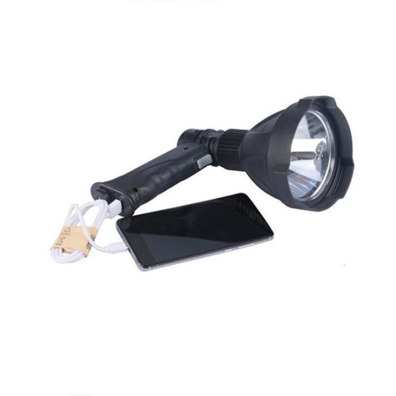 High-Brightness Handheld Searchlight with Stand - Large Reflector, Long-Range, Rechargeable, Long-Lasting Outdoor LED Flashlight