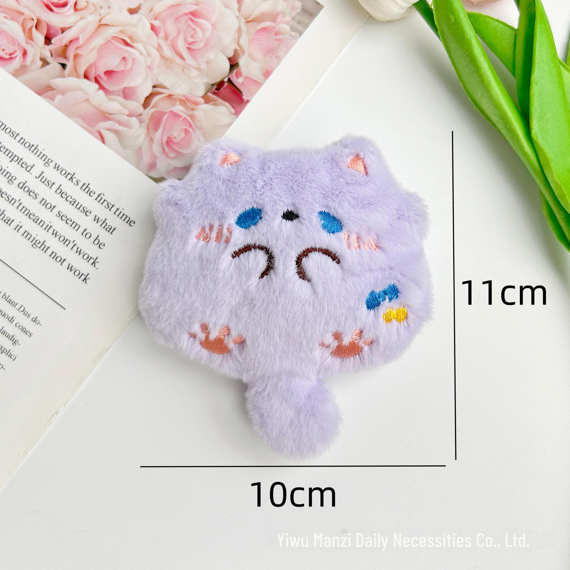 

Пухлая плюшевая кукла-букет «Кошка» с пищалкой и кулоном в виде котенка Opening at the back фиолетовый