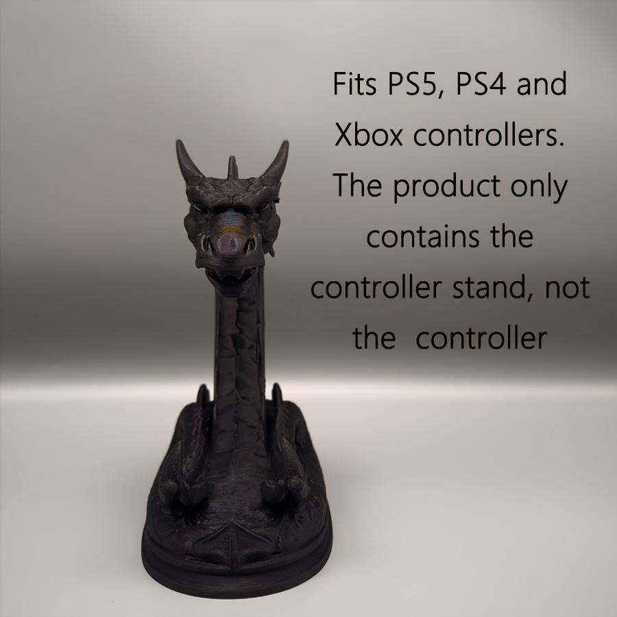 

Dragon Game Controller Stand Fantasy Desktop Decor Holder for Xbox PlayStation Controllers Gamer Room Tabletop Organizer Gift чорний