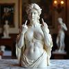 Middle Finger Women Bust Statue Women with Attitude Resin Sculpture Figurine Home Office Bookshelf Desktop Decoration Ornament