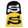 Cold Hat Women's Trendy Brand Versatile Knitted Hat Personality Big S Jacquard Pullover Hat Knitted Hat Women's Winter