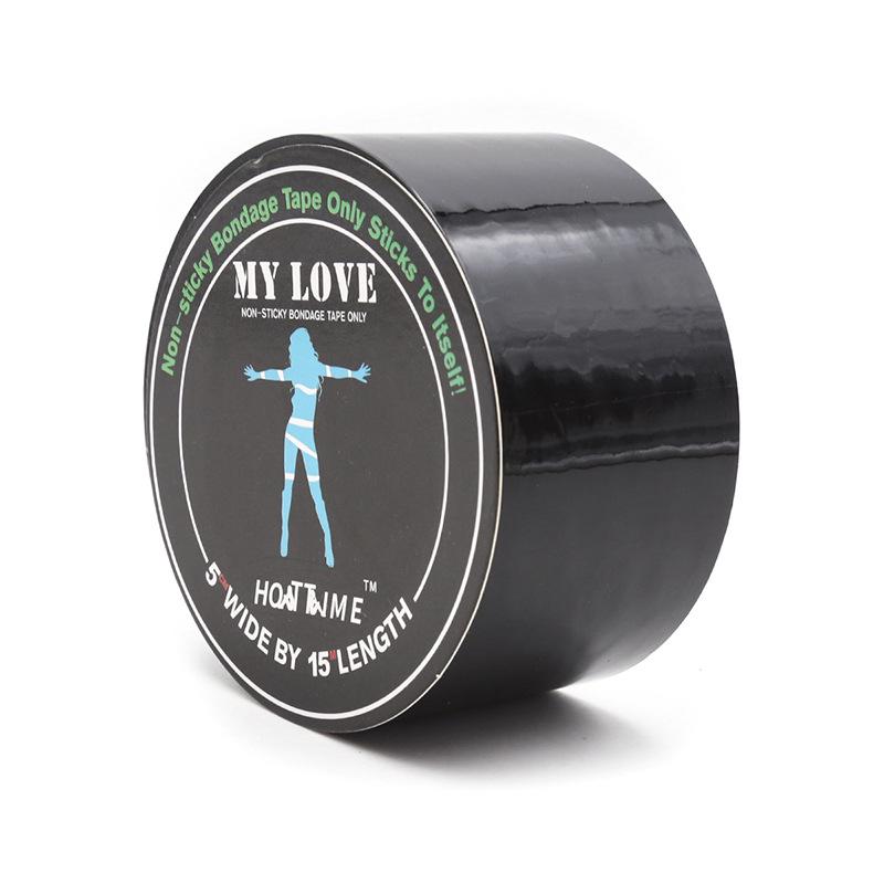 Black Restraint Tape & Yellow Skin Tape - Erotic Binding for Women