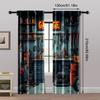 Set Of 2 Curtain Pattern Curtains Car Repair Polyester Without Rod Stuff Clearance Use Bedroom For Sleeping Area Made Machine Washable