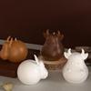 Poppy Crystal Epoxy Resin Cow Head Ornament DIY Candle Silicone Mold