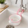 Practical Kitchen Sink Organizer Strainer Basket, Automatic Dumping Design, Hanging Durable PP Drain Filter Faucet Food Catcher, for Cleaning