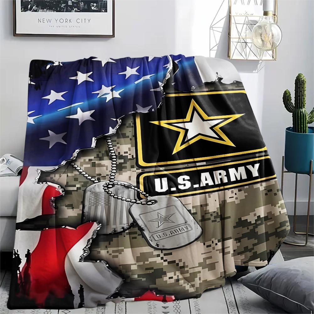 1PC US Air Force Recruiting Print Flannel Blanket, High quality All Seasons, Home Decor, Warmth and Comfort, Perfect for Christmas Gifts