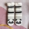 Thermal Fluffy Sock Women Panda Winter Warm Plush Non Slip Home Sleeping Soft Female Floor Grip Fuzzy Slipper Sock Short Funny