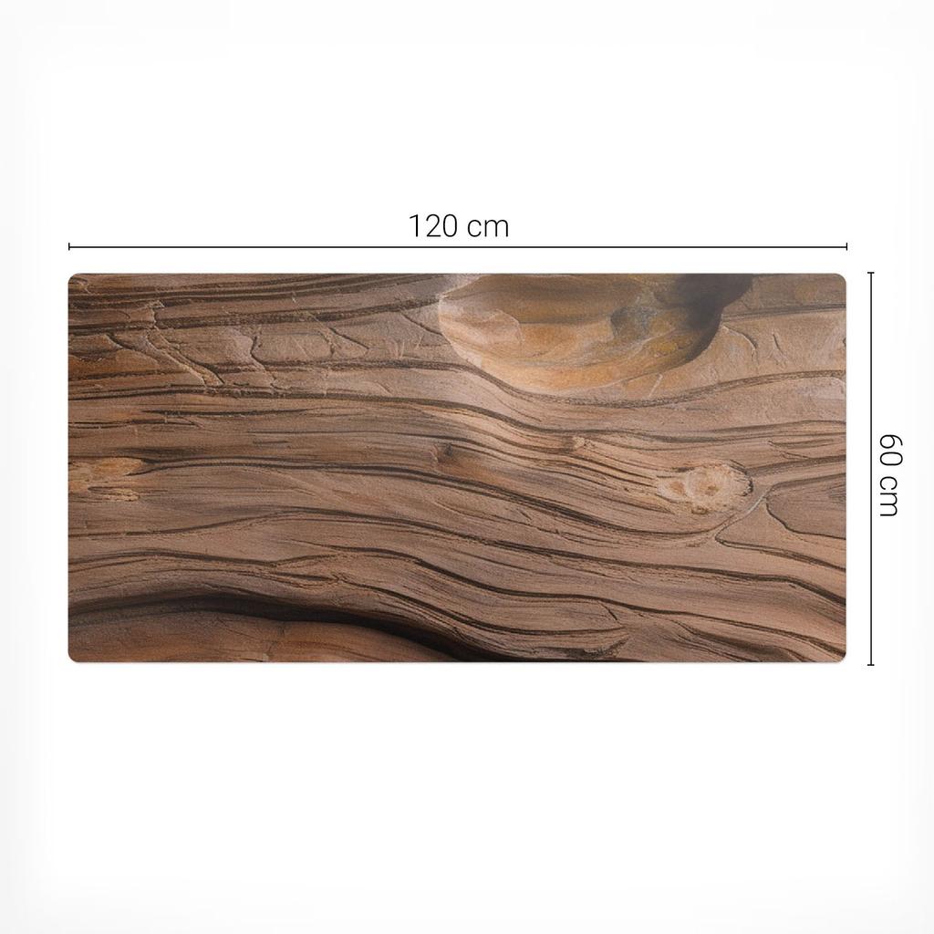 Protective Desk Pad with Printed Wooden Nature Grains 120x60 cm