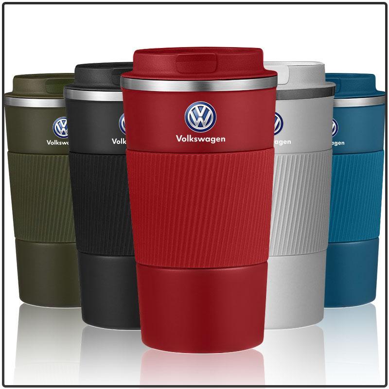 500ml Edelstahl Kaffeebecher Thermosbecher Tragbarer Reise Thermobecher Für Volkswagen Lavida POLO Tiguan Passat Golf EOS Scirocco Jetta Bora