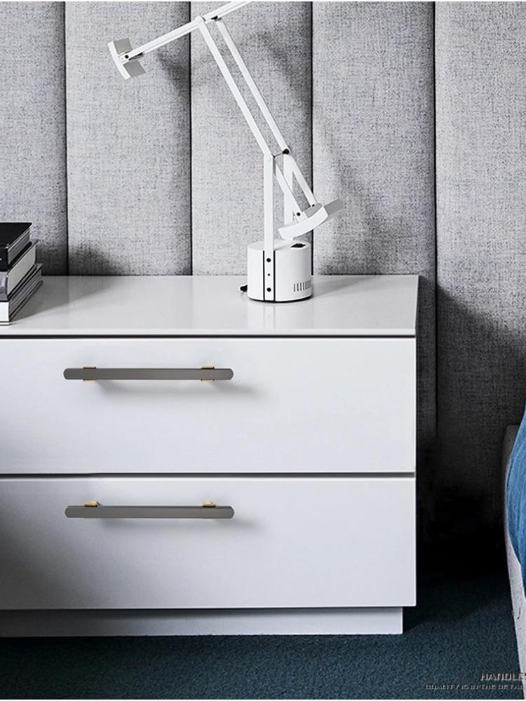 Nordic Gold Gray Cabinet Handles & Knobs - Modern Decorative Hardware Pulls for Kitchen/Dresser/Wardrobe/Furniture Door