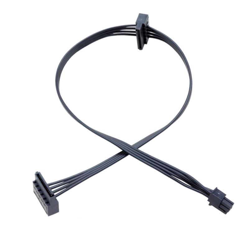 Mini 4Pin/4Pin/Mini 6Pin To Double 15Pin  Hard Drive Power Cable Mini 4P To Serial Double Hard Drive Power Cable Replacement for PC