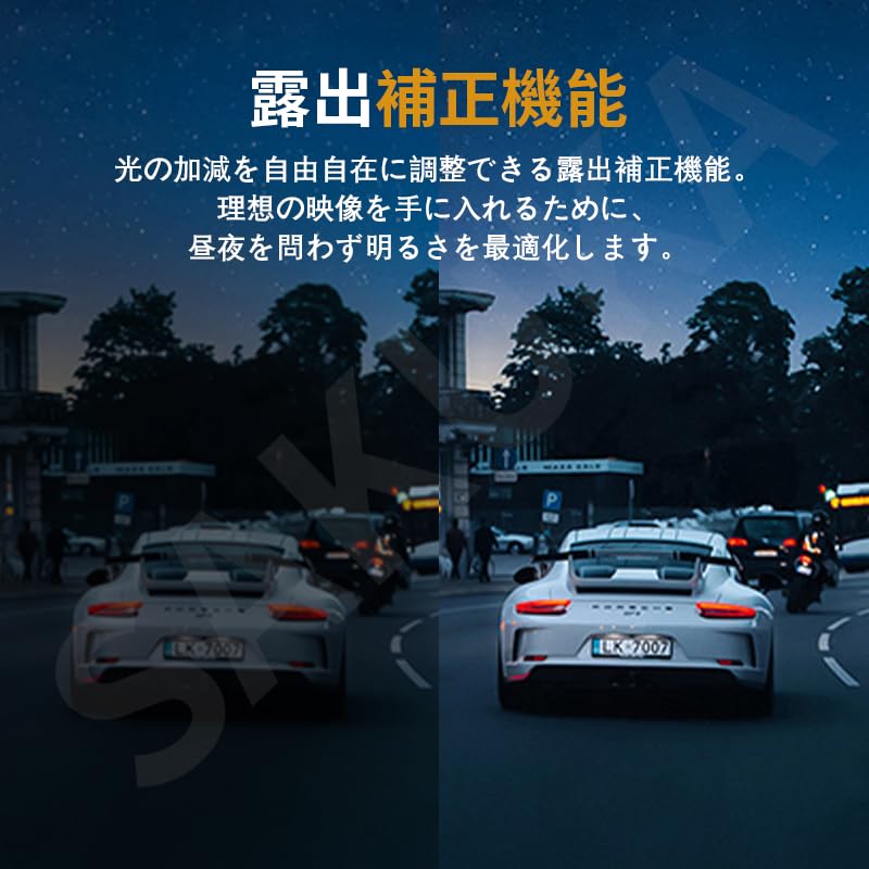 Dash Cam with Front and Rear 4K Full Continuous Impact Loop Parking LED Traffic Light Direct Power 64GB Card Included Cameras, 170° Ultra-Wide Angle,
