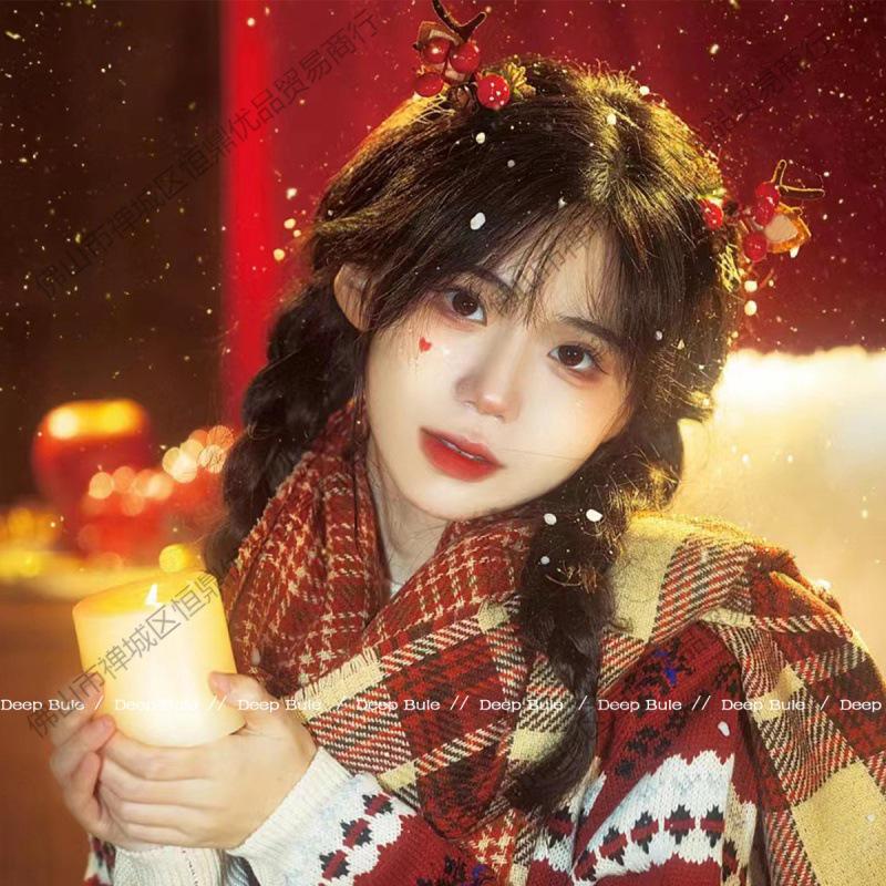 Festive Reindeer Antler Headband for Women - Christmas Hair Accessories