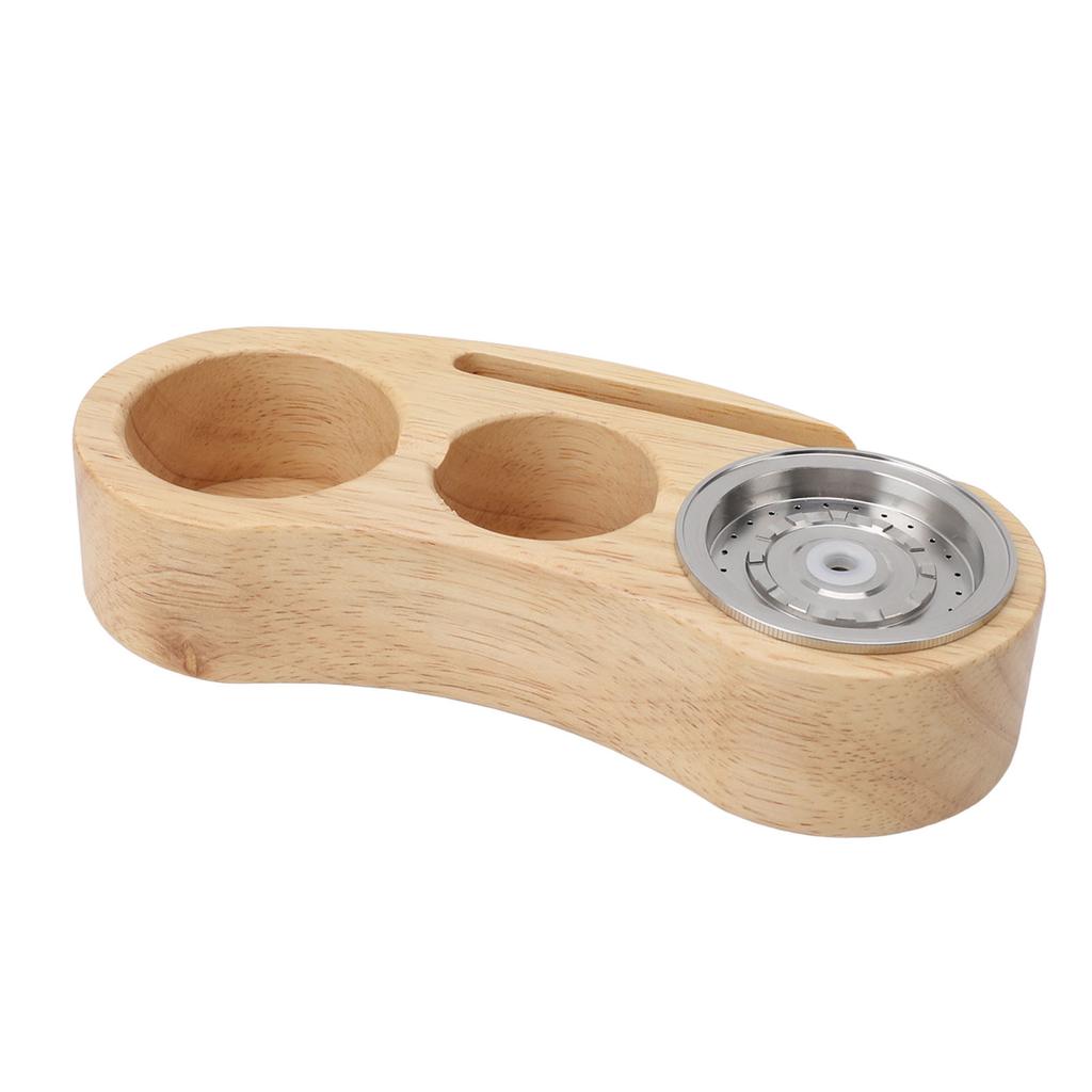 Wood Coffee Capsules Holder Multipurpose Space Saving Stable Base Coffee Capsules Filling Storage