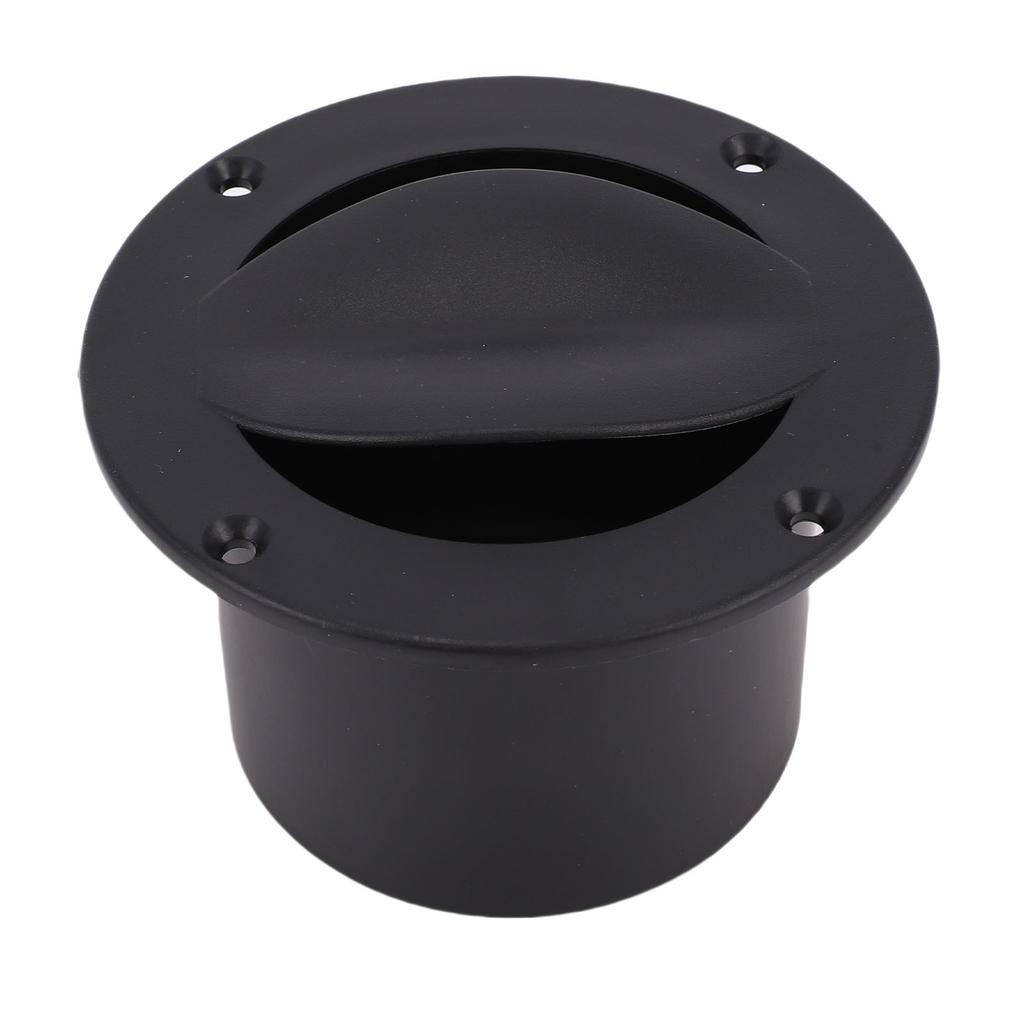 Boat Livewell Vent Improved Airflow Boat Marine Round Air Outlet Vent for Pontoon Kayak Black