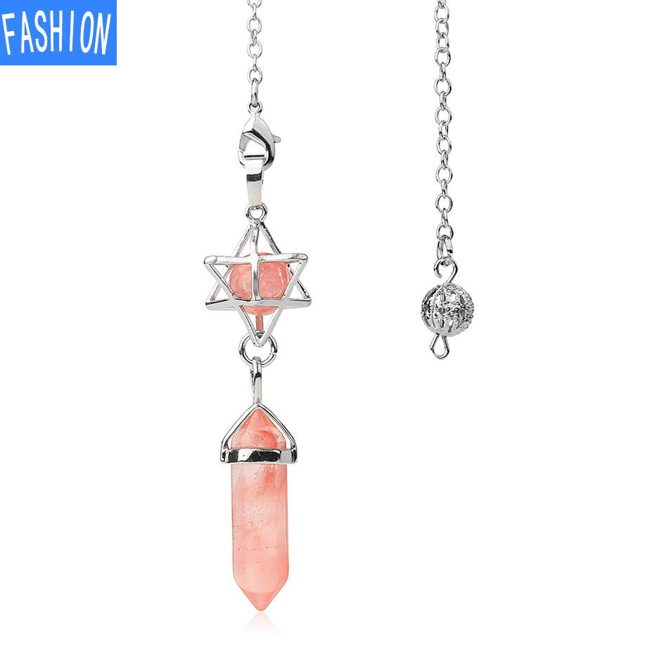 Hexagonal Prism Pendant Crystal Pendant Necklace