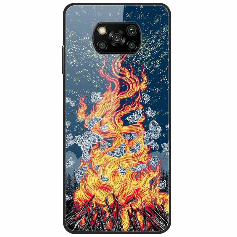 Etui na Poco X3 Pro Modne Urocze Szkło Hartowane Luksusowe Pokrowce Coque dla Xiaomi Poco X3 NFC Etui PocoX3 X 3 Zderzak Ochronny