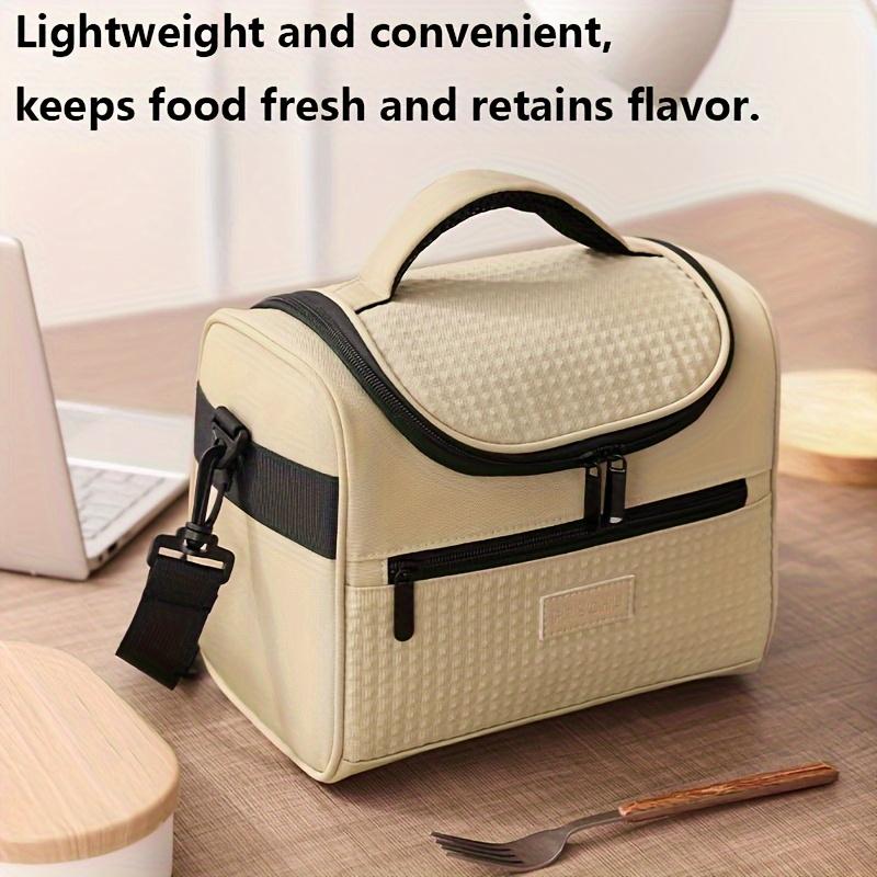 Borsa Termica Pranzo Leggera Resistente Poliestere Manico Raffinato Chiusura Lampo, Contenitore Termico Pasti Borsa Pranzo Elegante Chiusura Lampo Resistente