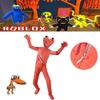 Roblox Rainbow Friends Orange Jumpsuit Kostüm für Kinder mit atmungsaktivem Polyesterstoff