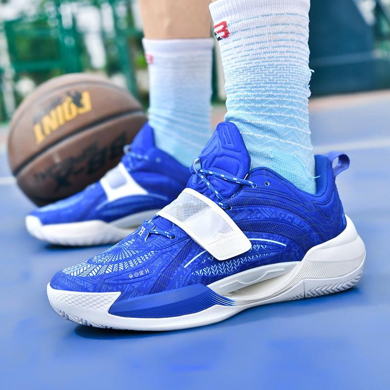 Glow-in-the-Dark Basketball Shoes Men Low-Cut Rubber Sole TPU Outsole Outdoor Court Play