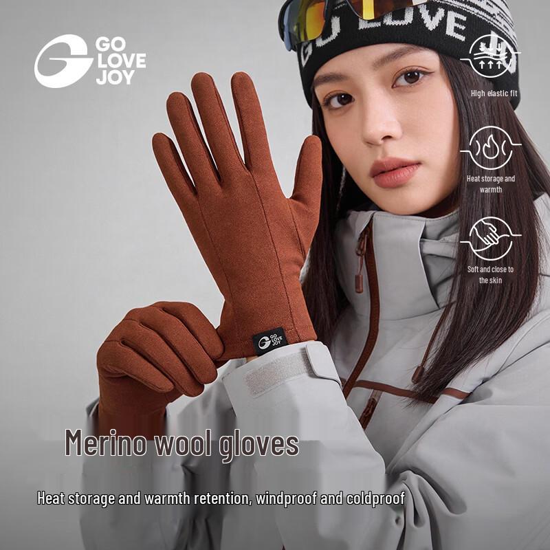 

GOLOVEJOY Unisex Wool Winter Touchscreen Gloves L