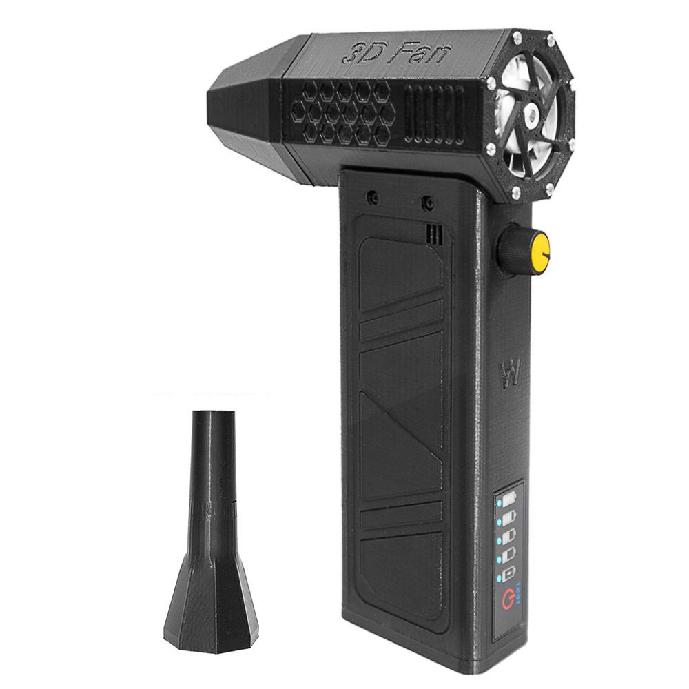 140,000 Turbo RPM Turbo Fan Infinitely Variable Brushless Motor 62m/s High-speed Handheld Violent Fan with Power Display