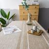 Tablecloth Gray Tassel Dustproof Dining Table Cloth Rectangular Household Cotton And Linen Table Mat
