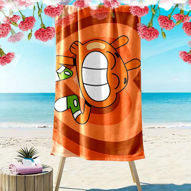 Darwin Watterson Print Beach Towel, Large Soft Quick Dry Towel for Beach Camping Swimming
