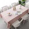 Nordic Style Cotton Linen Tablecloth With Fringe Tassels Woven Stripe Rectangular Dining Table Cover Christmas Home