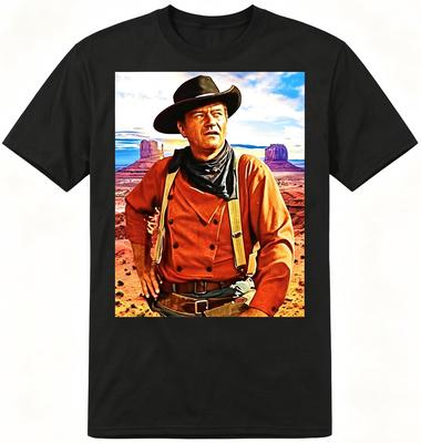 John Wayne Western Cowboy Graphic T-Shirt