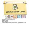Communication Cards Basic Needs Communication Card with Metal Rings for Non Verbal Speech Therapy Children Adults Seniors