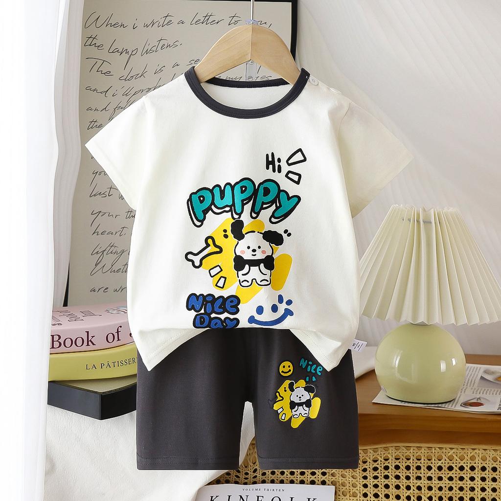 Children's Short-Sleeved Sets for Summer Boys' and Girls' Clothes Lightweight T-shirts for Children's Clothing