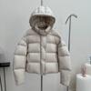 New Down Jacket Women's Short Bud Hat Thickened Puff White Duck Down Bread Jacket Warm Jacket