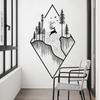 Nordic Style Ins Deer Door Stickers Home Decor Removable Hallway Stair Decoration Vinyl Mural Decals
