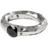 Womens Fashionforward Copper Ring With Distinct Geometric Design And Zirconium Black