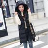 Women's Vest Jacket Down Cotton Vest Autumn Winter Jacket Hooded Long Coat Sleeveless Loose Female Waistcoat Snow Wear