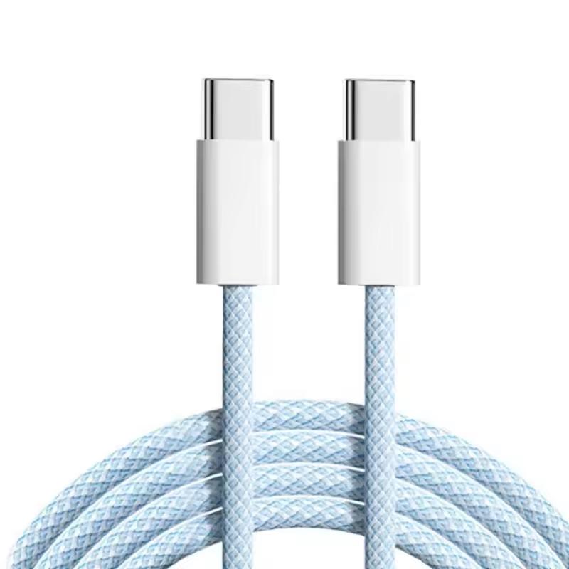 Hot Selling 1M 2M PD Quick Charging Type C Cable 60W Fast Data Transfer with Nylon Jacket for Mobile Phone