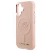 Karl Lagerfeld Initial & Metal Logo MagSafe Case for iPhone 16 Pink