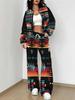 Bohemian Style Explosive Set Autumn and Winter New European and American Women's Clothing Ethnic Style Printing Women