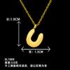 European and American popular glossy English letter necklace autumn and winter niche versatile high-end sense does not fade titanium steel necklace