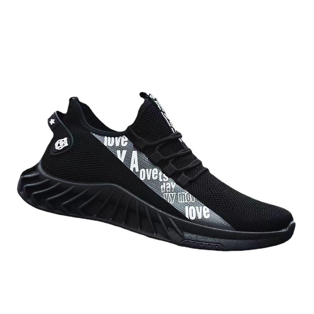 Men's shoes new fly-woven breathable sports shoes men's mesh shoes students summer tide white shoes
