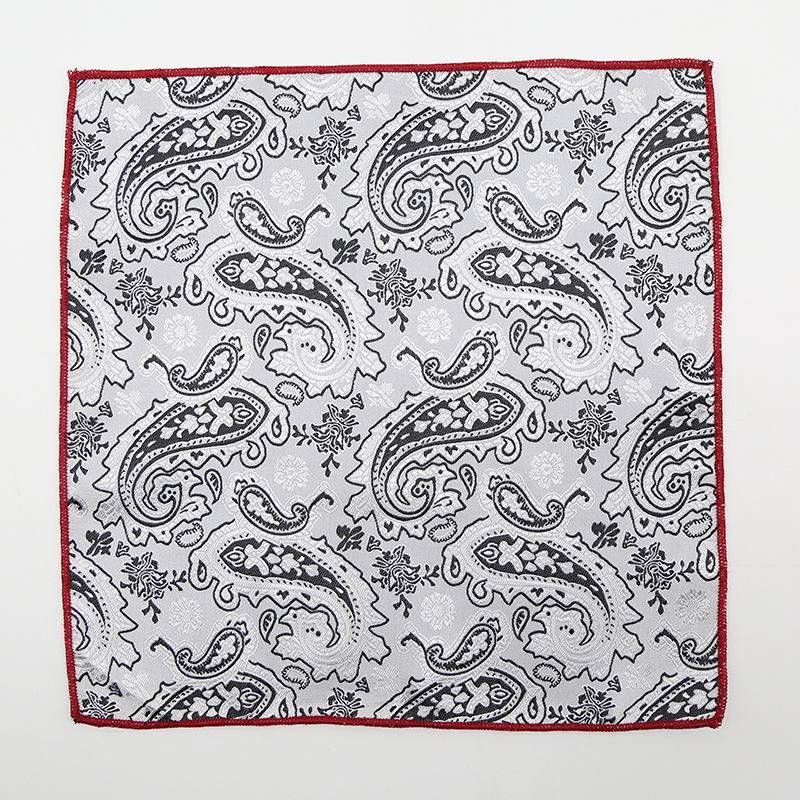 Square Scarf Suit Pocket Towel Wedding Groom Best Man Red Embroidery Business Square Scarf Pocket Towel