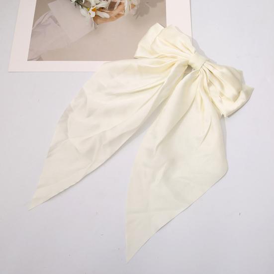 Hairpin Bow Theme Chiffon Long Ribbon Hair Clip Bright Color Lightweight Back Head Hair Claw Hair Accessories