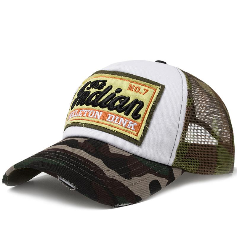 

Embroidered baseball cotton letter mesh hat with fabric, casual breathable sun hat suitable for outdoor sports, adjustable Adjustable