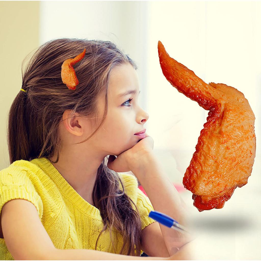 Funny Simulation Chicken Legs And Chicken -food Hairpin