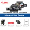 3/4 Channels 360° Dash Cam Video Recorder 1080P Car DVR 24H Parking Monitor Front Right With Rear View Night Vision Black Box